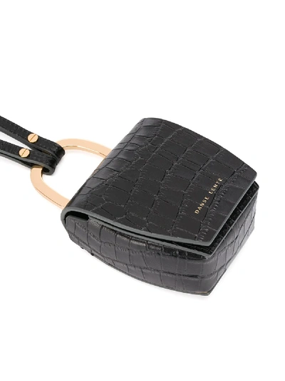 Shop Danse Lente Magnetic Box Leather Crossbody Bag In Black
