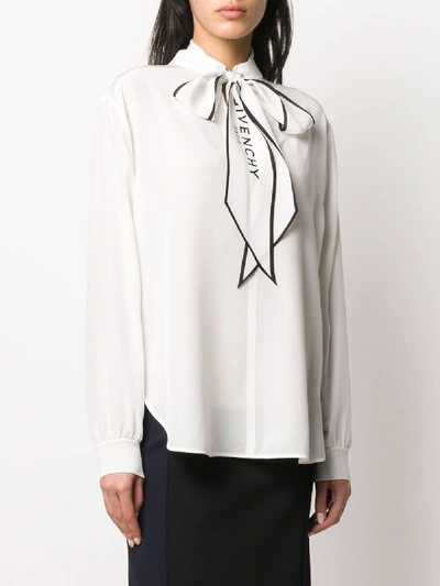 Shop Givenchy Silk Blouse In White