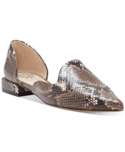 Shop Vince Camuto Cruiz Flats Women's Shoes In Taupe Retro Python