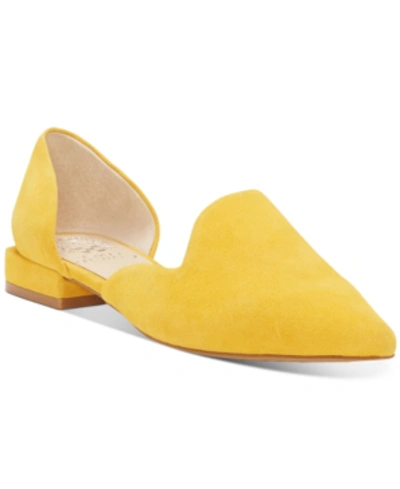 Shop Vince Camuto Cruiz Flats Women's Shoes In Golden Mustard
