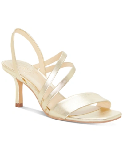 Shop Vince Camuto Savesha Dress Sandals Women's Shoes In Egyptian Gold