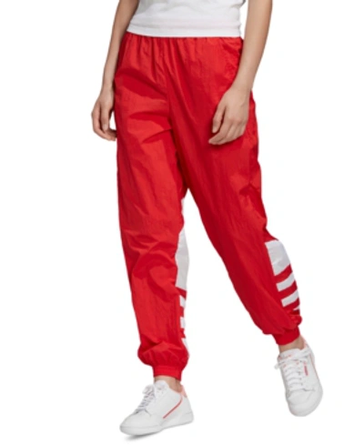 Shop Adidas Originals Women's Logo Track Pants In Lush Red/white