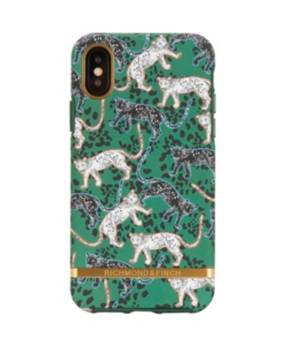 Shop Richmond & Finch Green Leopard Case For Iphone Xs Max