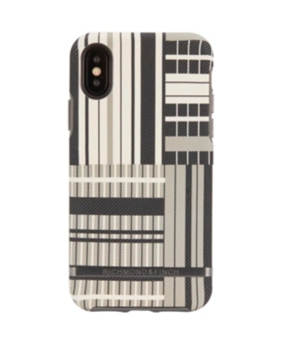 Shop Richmond & Finch Platinum Stripes Case For Iphone X And Xs In Grey Striped