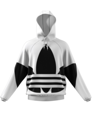 adidas trefoil hoodie men's white