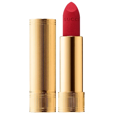 Shop Gucci Velvet Matte Lipstick 25* Goldie Red 0.12 oz/ 3.5 G
