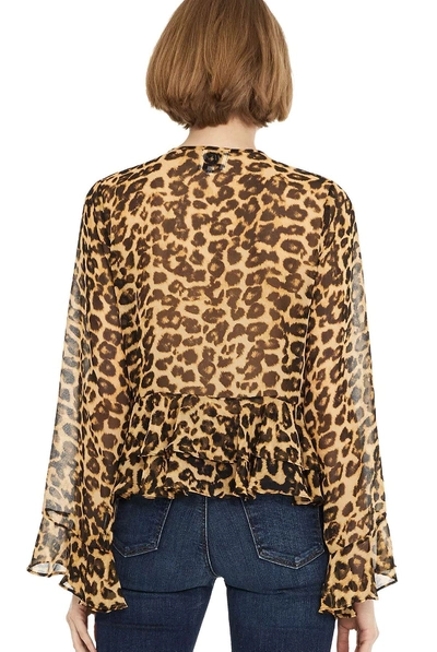Misa Damaris Leopard Print Blouse In Leopard