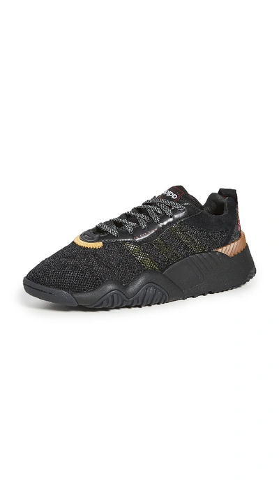Shop Adidas Originals By Alexander Wang Aw Turnout Trainers In Core Black/yellow/light Brown