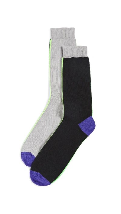 Shop Paul Smith Vertical Block Socks In Grey