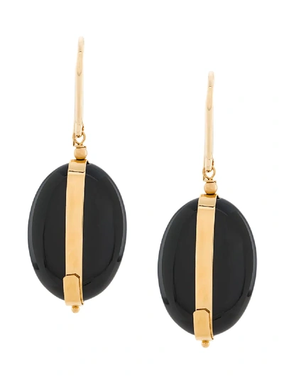 Shop Isabel Marant Round Pendant Earrings In Black