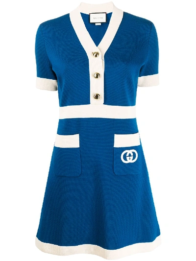 Shop Gucci Interlocking G Dress In Blue