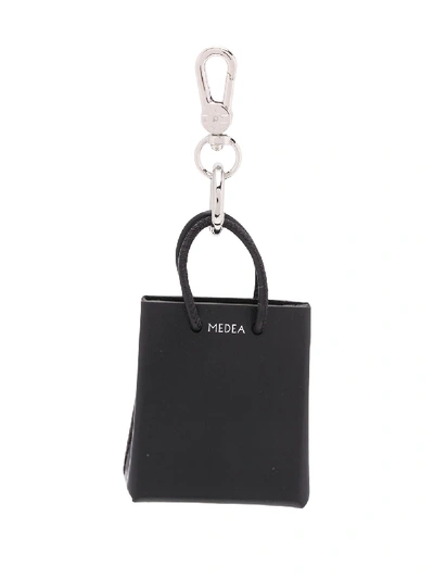 Shop Medea Tote Bag-charm Keyring In Black