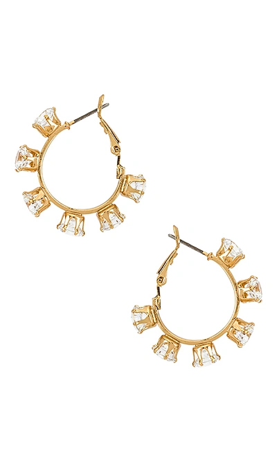 Shop Ettika Cz Hoop Earrings In Gold