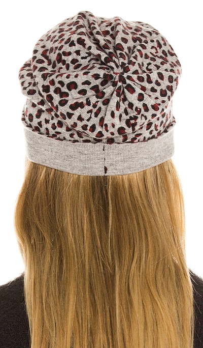 Shop Autumn Cashmere Leopard Print Hat In Sweatshirt Combo