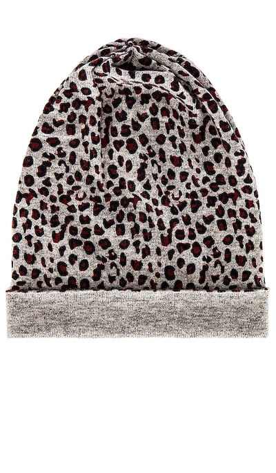 Shop Autumn Cashmere Leopard Print Hat In Sweatshirt Combo