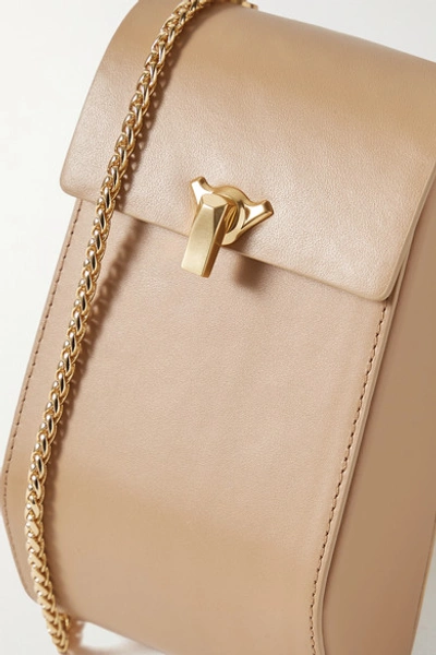 Shop The Volon Leather Shoulder Bag In Sand