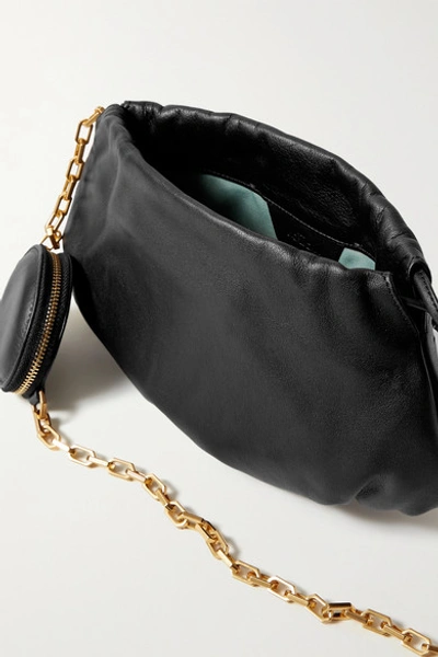 Shop The Volon Gabi Leather Shoulder Bag In Black
