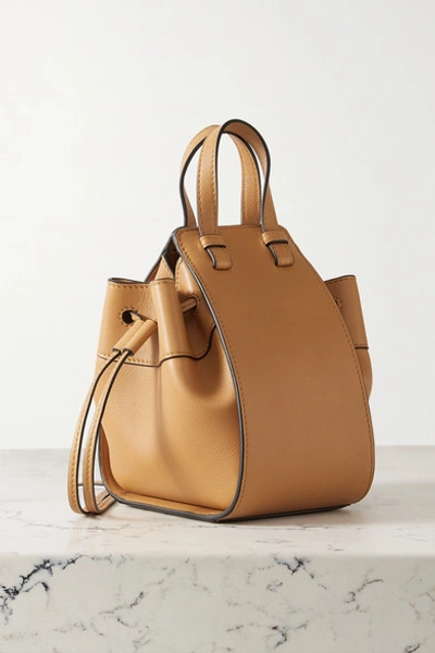 Shop Loewe Hammock Mini Leather Shoulder Bag In Tan