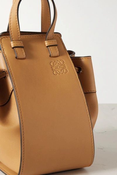 Shop Loewe Hammock Mini Leather Shoulder Bag In Tan