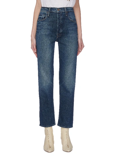 Shop Mother 'the Tomcat Ankle' Crop Jeans In Blue