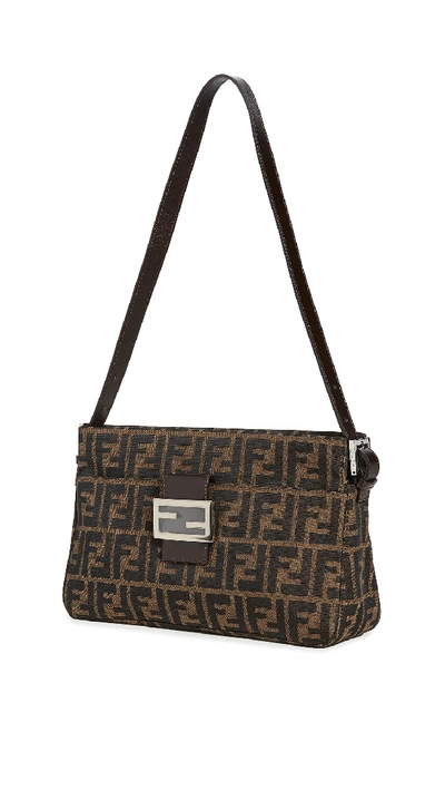 Pre-owned Fendi Brown Zucca Shoulder Bag