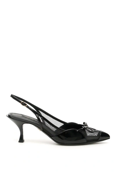 Shop Dolce & Gabbana Lori 60 Slingbacks In Black