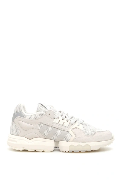 Shop Adidas Originals Zx Torsion Sneakers In Grey,white