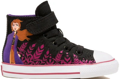 Pre-owned Converse  Chuck Taylor All-star Hi Frozen 2 Anna (td) In Black/cherries Jubilee-white