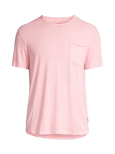 Shop John Varvatos Men's Patch Pocket T-shirt In Misty Rose