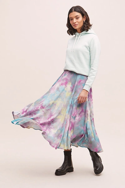 Shop Bl-nk Addiah Tie-dye Midi Skirt In Assorted