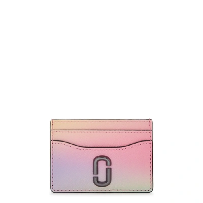 Shop Marc Jacobs Snapshot Airbrush Leather Card Holder In Multicoloured