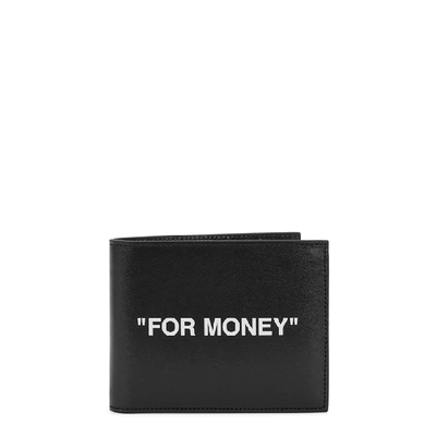 Shop Off-white Black Printed Leather Wallet