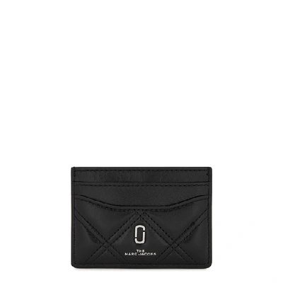 Shop Marc Jacobs Black Quilted Leather Card Holder