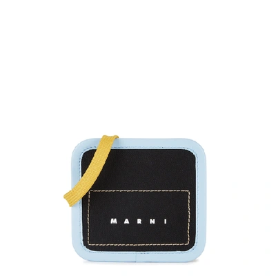 Shop Marni Black Logo Canvas Card Holder
