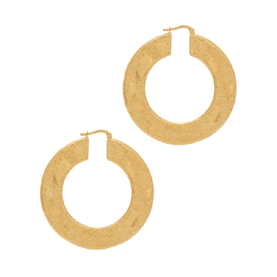 Shop Jil Sander Gold-tone Hoop Earrings