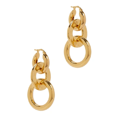 Shop Jil Sander Gold-tone Hoop Earrings