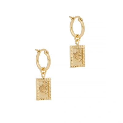 Shop Daisy London X Estée Lalonde 18kt Gold-plated Hoop Earrings