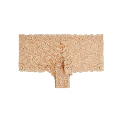 Shop Hanro Moments Sand Lace Briefs In Beige