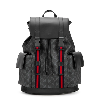 Shop Gucci Gg Large Monogrammed Backpack In Black