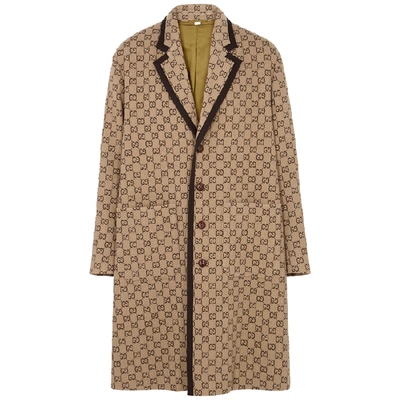 Shop Gucci Gg Camel Wool-blend Coat