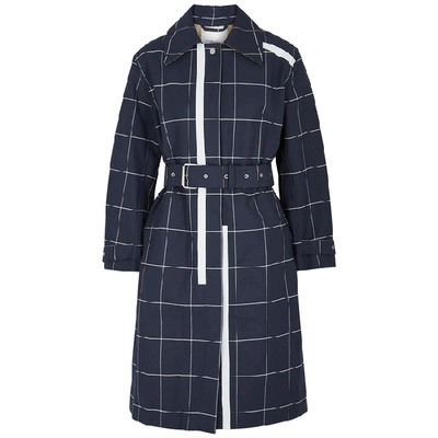 Shop 3.1 Phillip Lim / フィリップ リム Navy Checked Cotton-blend Trench Coat