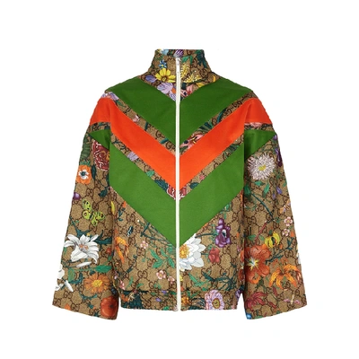 Gucci Flora Gg Supreme Pattern Track Jacket In Multicoloured