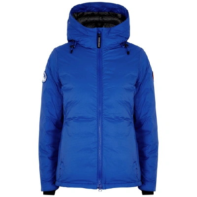 Shop Canada Goose Camp Hoody Pbi Blue Padded Ripstop Jacket
