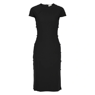 Shop Marcia Tchikiboum Side-split Stretch-jersey Dress In Black