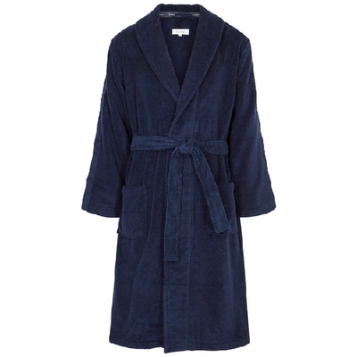 Shop Calvin Klein Navy Terrycloth Robe