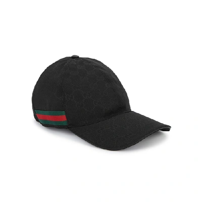 Shop Gucci Gg Supreme Monogrammed Canvas Cap In Black