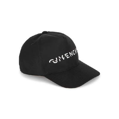 Shop Givenchy Black Logo Nylon Cap