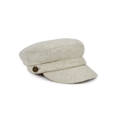 Shop Christys' London Bretton Camel Wool Cap In Cream