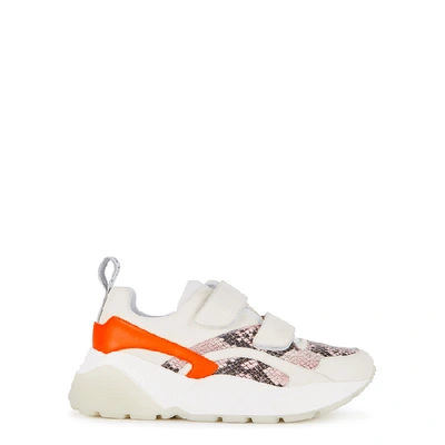 Shop Stella Mccartney Eclypse 50 Panelled Faux Suede Sneakers In White