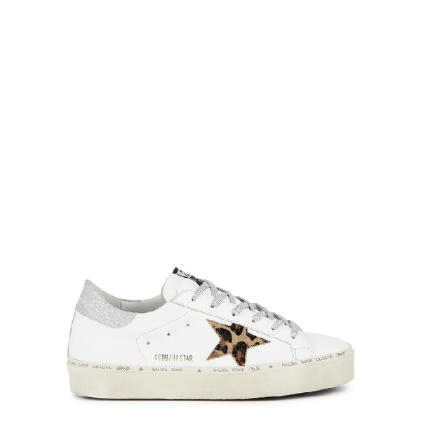 golden goose hi star leopard metallic sneakers